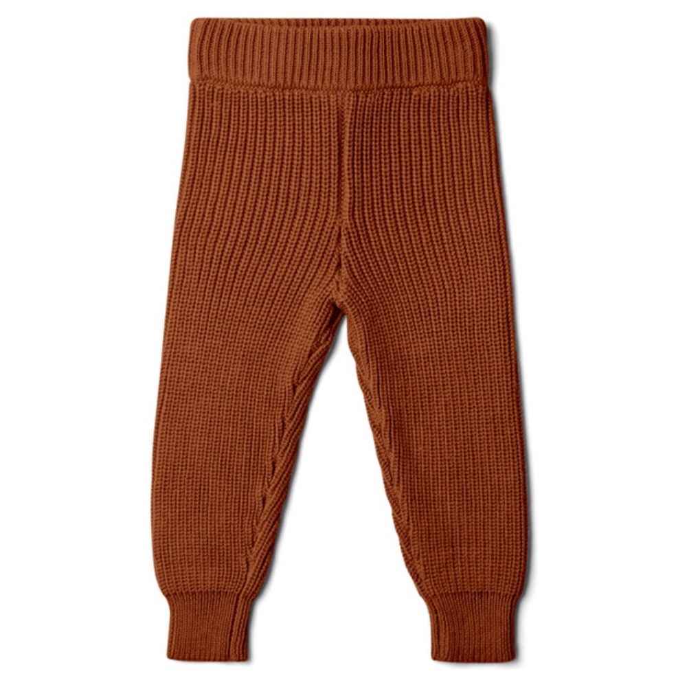 Goumi Kids Knit Bottoms in Clay